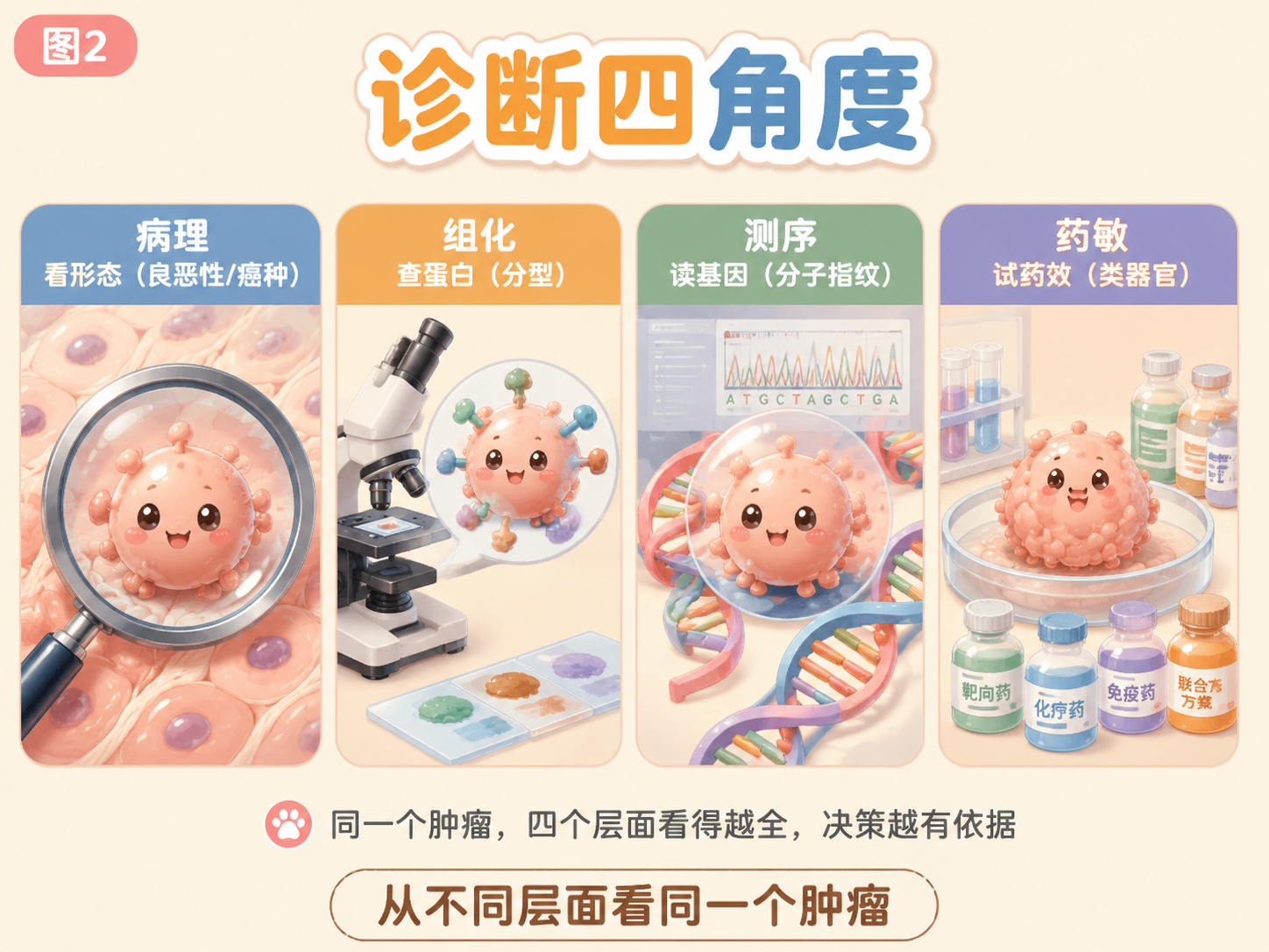 诊断四角度：形态/蛋白/基因/药效