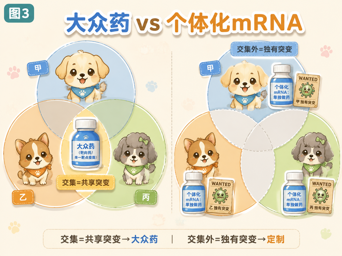大众药 vs 个体化mRNA
